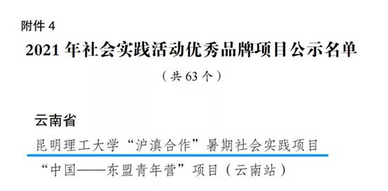 昆明理工大学连续五年荣获团中央全国大中专学生志愿者暑期 三下乡 社会实践活动优秀单位 干部培训网